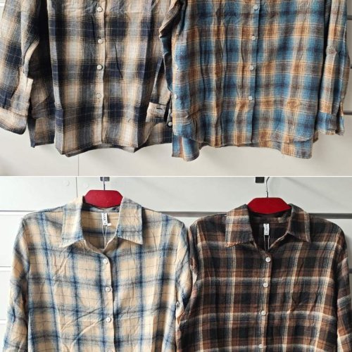Рубашка BASE (2XL-6XL) 2504+ beige-l.blue (зима) BASE 2504+ beige-l.blue