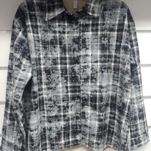 Рубашка BASE (M-2XL) 892 grey-black (зима) BASE 892 grey-black