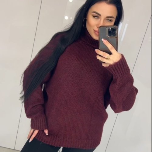Свитер Lora (one size) LR944 wine (зима) Lora LR944 wine