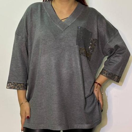 Туника Kosta (52-58) 2025-12 grey (деми) Kosta 2025-12 grey