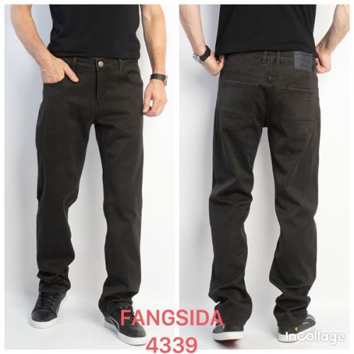 Джинсы Fangsida (32-42) 4339 brown (деми) Fangsida 4339 brown