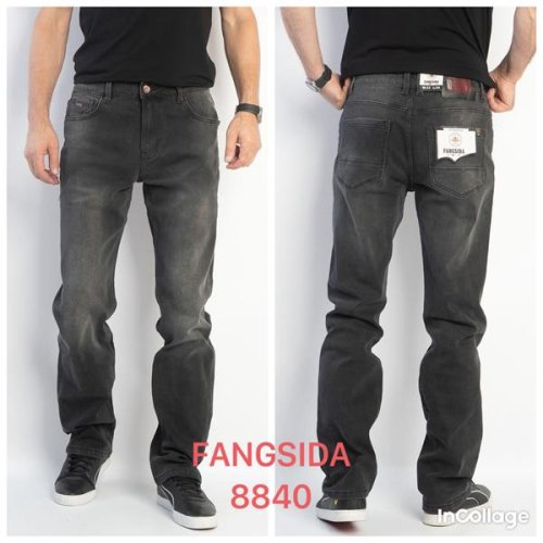 Джинсы Fangsida (30-38) 8840 d.grey (деми) Fangsida 8840 d.grey
