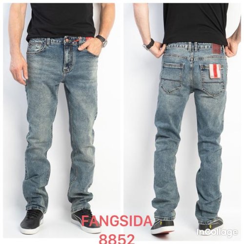 Джинсы Fangsida (32-42) 8852 l.blue (деми) Fangsida 8852 l.blue