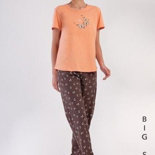 Пижама Trikotag (XL-4XL) T113 orange (деми) Trikotag T113 orange