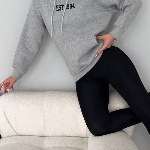 Худи Lora (one size) LR989 grey (зима) Lora LR989 grey