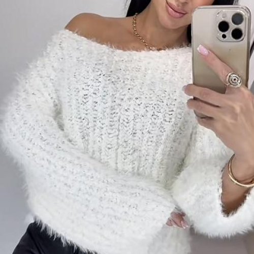 Свитер Lora (42-48) LR996 white (зима) Lora LR996 white