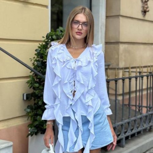 Блузка Arina (42-48) 2474 white (деми) Arina 2474 white