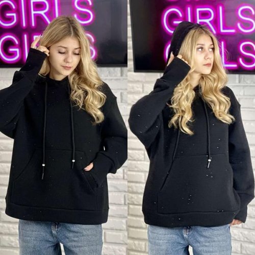 Худи Karolina (32-42) KR342 black (зима) Karolina KR342 black