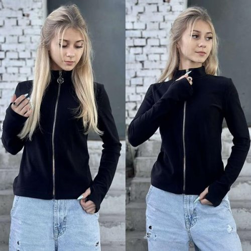 Кофта Karolina (32-42) KR359 black (деми) Karolina KR359 black