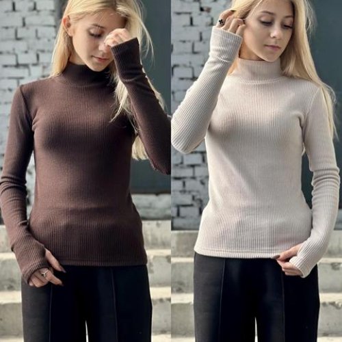 Гольф Karolina (34-42) KR387 brown (зима) Karolina KR387 brown