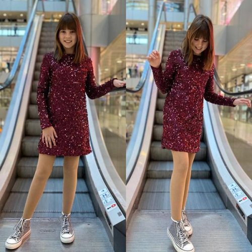 Платье Karolina (34-42) KR418 wine (деми) Karolina KR418 wine