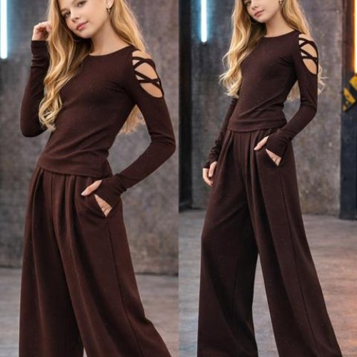 Штаны Karolina (34-42) KR433 brown (деми) Karolina KR433 brown