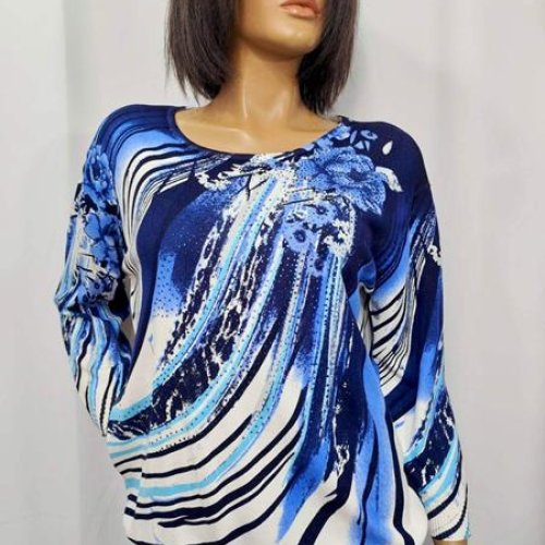 Свитер LIDA (3XL-4XL) 7625 blue (деми) LIDA 7625 blue