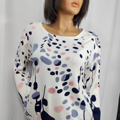 Свитер LIDA (XL-4XL) 7616 white (деми) LIDA 7616 white