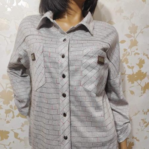 Рубашка LIDA (52-62) 8765 grey (деми) LIDA 8765 grey