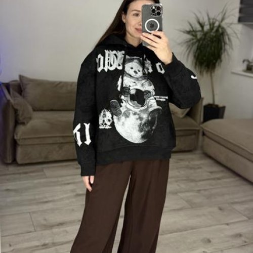 Худи S.Style (42-48) 305 black (зима) S.Style 305 black