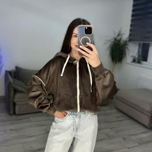 Кофта спорт S.Style (42-48) 51-2 brown (деми) S.Style 51-2 brown