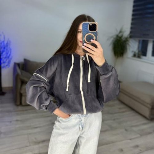 Кофта спорт S.Style (42-48) 51-2 grey (деми) S.Style 51-2 grey