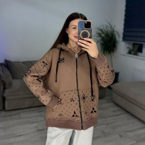 Кофта спорт S.Style (42-48) 602-1 brown (зима) S.Style 602-1 brown