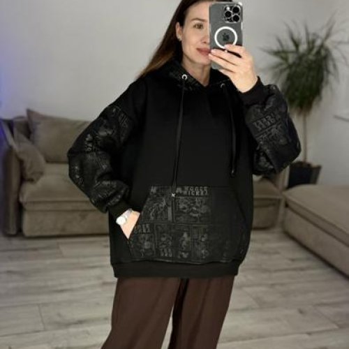 Худи S.Style (42-48) 615 black (зима) S.Style 615 black