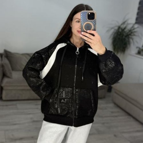 Кофта спорт S.Style (42-48) 621 black (зима) S.Style 621 black