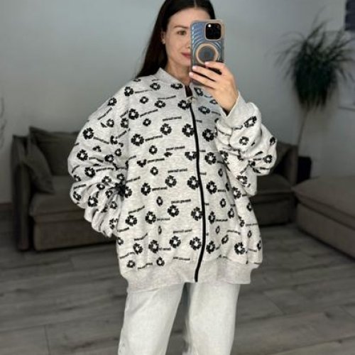 Кофта спорт S.Style (one size) 634 l.grey (зима) S.Style 634 l.grey