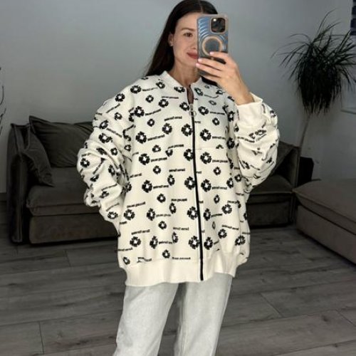 Кофта спорт S.Style (one size) 634 white (зима) S.Style 634 white