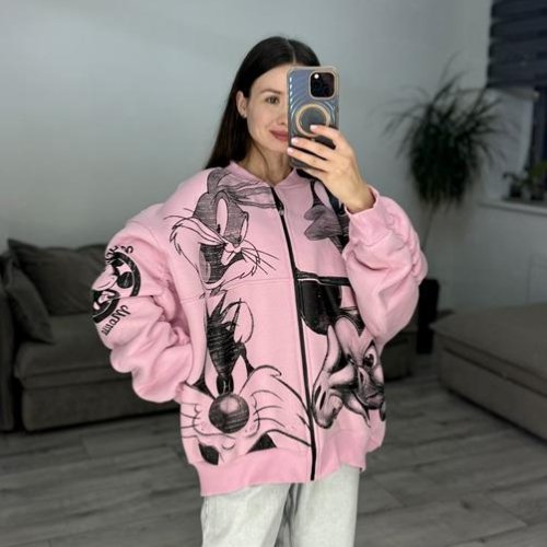 Кофта спорт S.Style (one size) 634-1 pink (зима) S.Style 634-1 pink