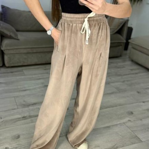 Штаны спорт S.Style (one size) 636 beige (деми) S.Style 636 beige