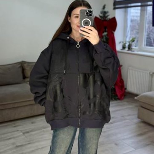 Кофта спорт S.Style (one size) 645 black (зима) S.Style 645 black