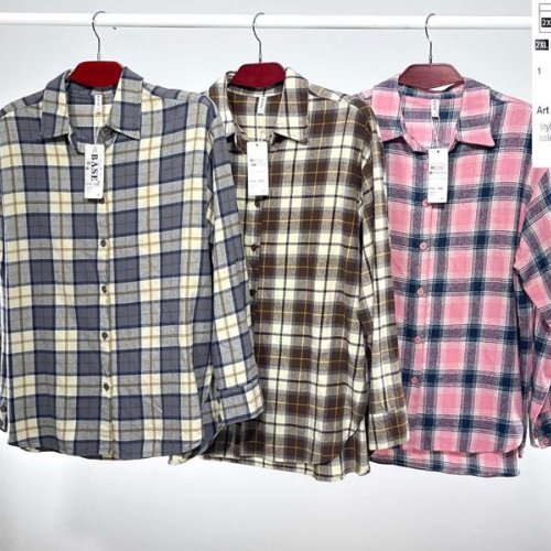 Рубашка Estima (2XL-6XL) 1536 pink (зима) Estima 1536 pink