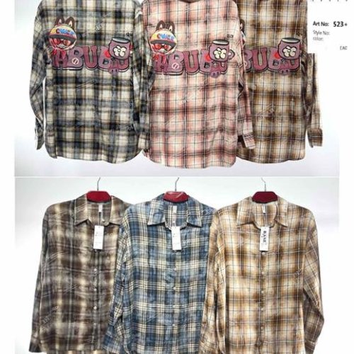 Рубашка Estima (XL-5XL) 523 brown (деми) Estima 523 brown