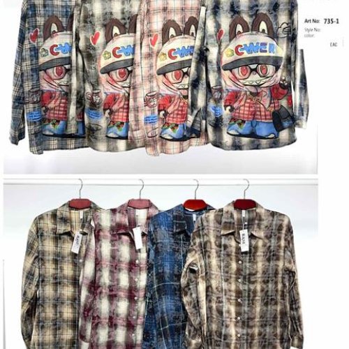 Рубашка Estima (XL-5XL) 735-1 blue-grey (деми) Estima 735-1 blue-grey