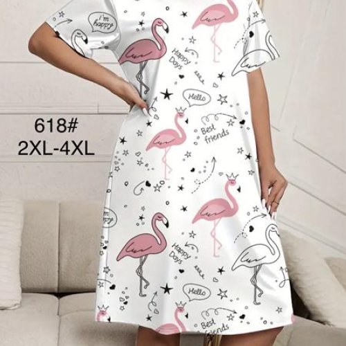 Ночнушка Estima (2XL-4XL) 618 white (лето) Estima 618 white