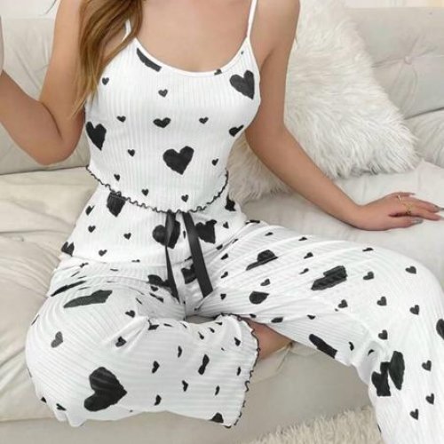 Пижама Estima (M-3XL) 70298 white-black (деми) Estima 70298 white-black