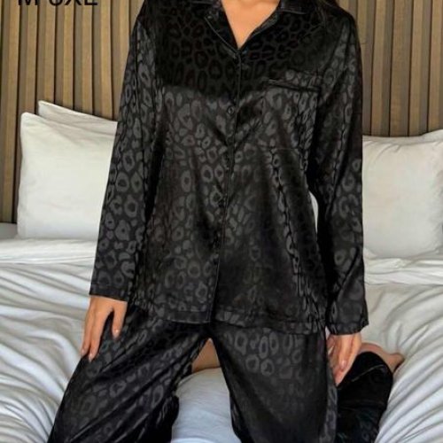 Пижама Estima (M-3XL) 70447 black (деми) Estima 70447 black