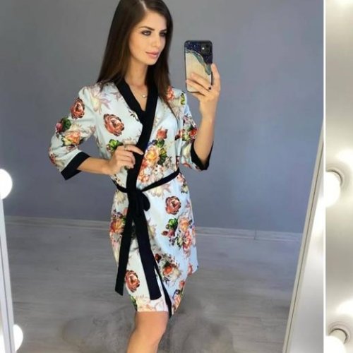 Халат Gull (42-48) 62-1 l.blue (деми) Gull 62-1 l.blue