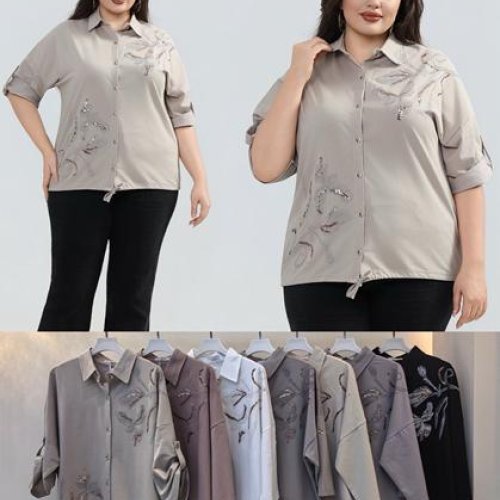 Рубашка Estima (52-54) W7053 mix (деми) Estima W7053 mix