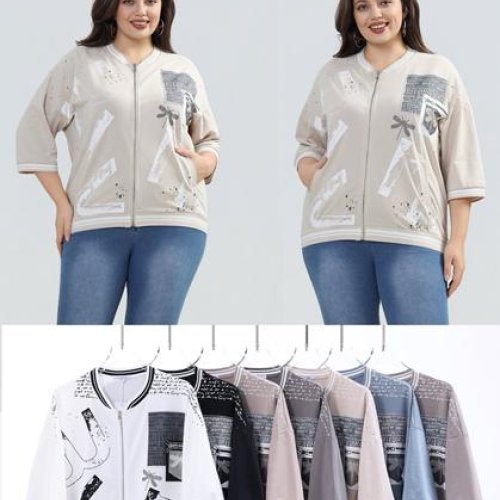 Кофта Estima (50-56) W7006 mix (деми) Estima W7006 mix