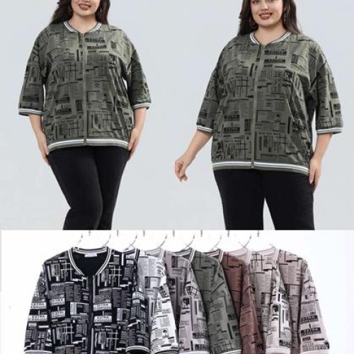 Кофта Estima (50-56) W7011 mix (деми) Estima W7011 mix