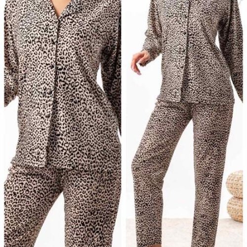 Пижама Vehuiah (S-2XL) 0173 beige (зима) Vehuiah 0173 beige