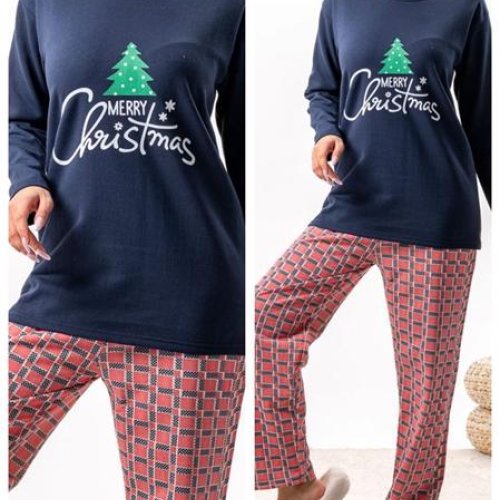 Пижама Vehuiah (S-2XL) 129510 navy (зима) Vehuiah 129510 navy