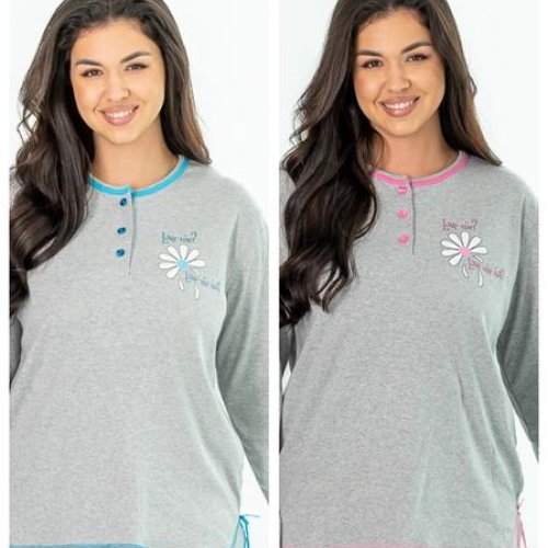 Пижама Vehuiah (S-XL) VH91 grey-l.blue (деми) Vehuiah VH91 grey-l.blue