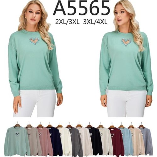 Свитер Anne-Kiss me (2XL-4XL) A5565 mix (деми) Anne-Kiss me A5565 mix