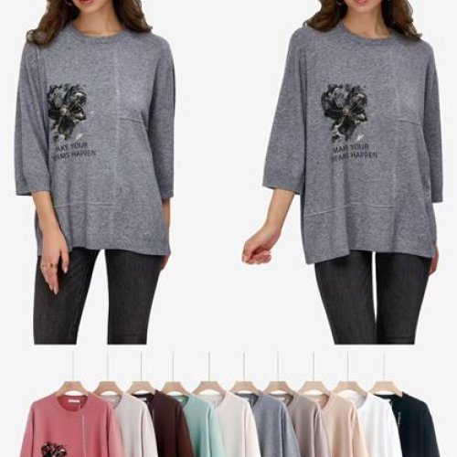 Свитер Anne-Kiss me (2XL-4XL) A5621 mix (деми) Anne-Kiss me A5621 mix