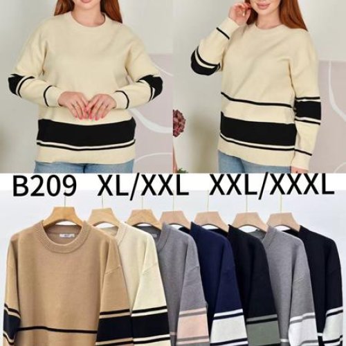 Свитер Anne-Kiss me (XL-3XL) B209 mix (зима) Anne-Kiss me B209 mix