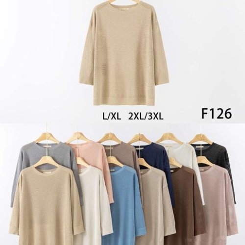 Свитер Anne-Kiss me (L-3XL) F126 mix (деми) Anne-Kiss me F126 mix