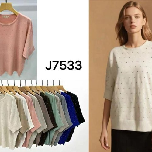 Свитер Anne-Kiss me (XL-3XL) J7533 mix (деми) Anne-Kiss me J7533 mix