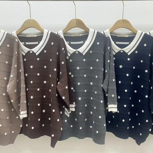 Свитер Anne-Kiss me (XL-3XL) K873 mix (деми) Anne-Kiss me K873 mix