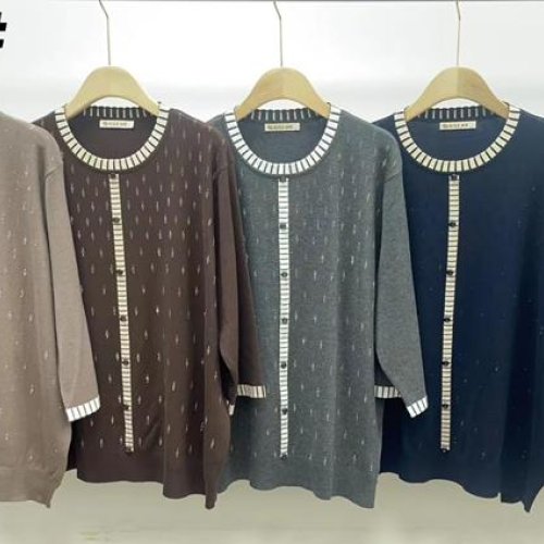 Свитер Anne-Kiss me (XL-3XL) K890 mix (деми) Anne-Kiss me K890 mix